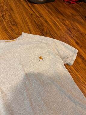 Vintage Y2k Carhartt Force Relaxed Fit Short-Sleeve Pocket T-Shirt Heather Gray